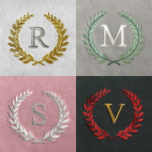 Single Laurel Wreath Initial