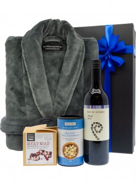 Men's Robe & Wine Pamper Hamper