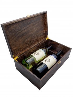 Premium Double Wine Box with Wine