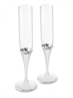 Wedgwood Vera Wang Infinity Toasting Champagne Flute Pair