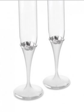 Wedgwood Vera Wang Infinity Toasting Champagne Flute Pair