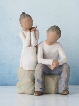 Willow Tree Figurine - Brother & Sister - Dark