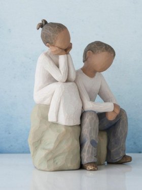 Willow Tree Figurine - Brother & Sister - Dark