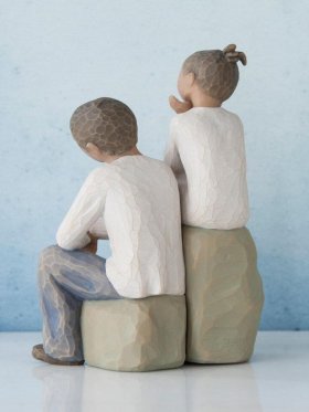 Willow Tree Figurine - Brother & Sister - Dark