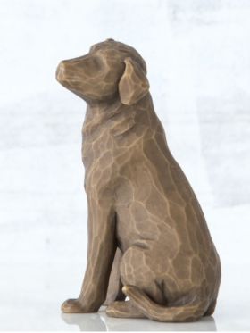 Willow Tree Figurine - Love my Dog (Dark)