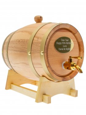 Oak Wine Barrel 3L with Engraved Plaque