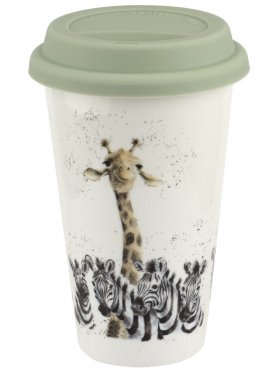 Royal Worcester Travel Mug - Giraffe & Zebra