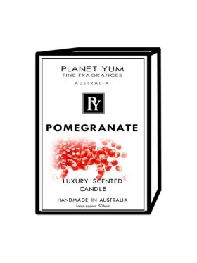 Planet Yum Pomegranate Luxury Scented Candle 160g