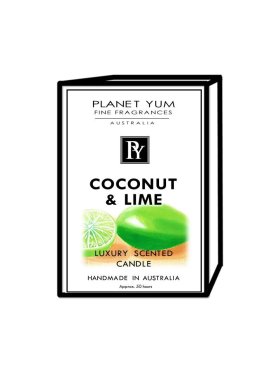 Planet Yum Coconut & Lime Luxury Scented Candle 160g