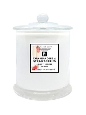 Planet Yum Champagne & Strawberries Luxury Scented Candle 160g