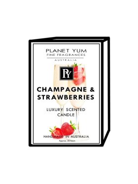 Planet Yum Champagne & Strawberries Luxury Scented Candle 160g