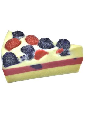 Planet Yum Black Raspberry & Vanilla Natural Soap 1x Cake Slice 120g