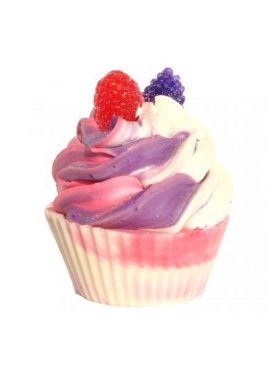 Planet Yum Black Raspberry & Vanilla Cupcake Soap 120g