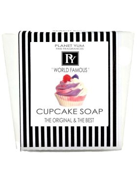 Planet Yum Black Raspberry & Vanilla Cupcake Soap 120g