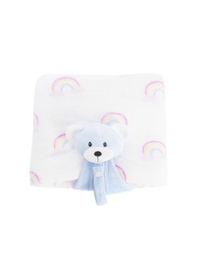 Baby Gift Box - Bear Comforter and Blanket - Baby Blue