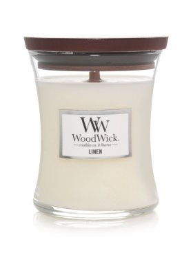 WoodWick Candle Linen Medium 275g