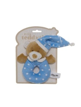 Starbright Teddy Bear Rattle Ring - Blue