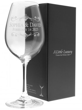 Engraved Crystal Wine Glass 430ml