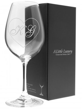 Engraved Crystal Wine Glass 430ml