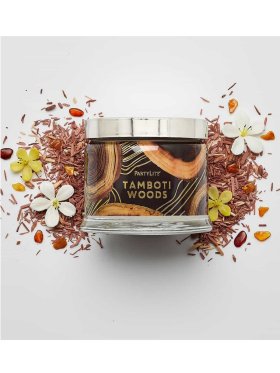 PartyLite 3-Wick Jar Candle - Tamboti Woods 375g