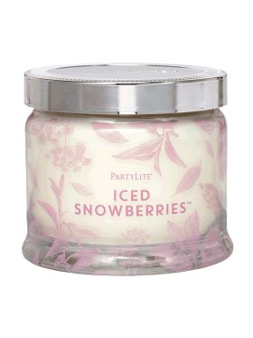 PartyLite 3-Wick Jar Candle - Iced Snowberries 375g